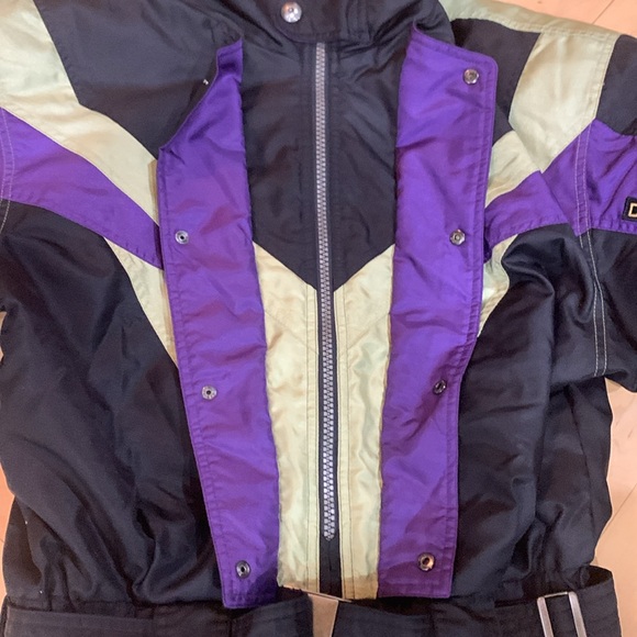 Descente Vintage  Men’s one piece ski suit Large purple and black - Picture 10 of 12